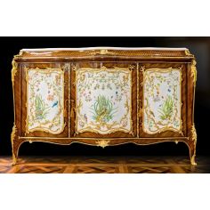 Breakfronts & China Cabinets Lovely Light Birds of Spring Entrace Dresser from our furniture showpiece collection. 7340