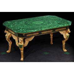 Dining Tables Gorgeous Emerald Empire Style Table from our furniture showpiece collection. 7343