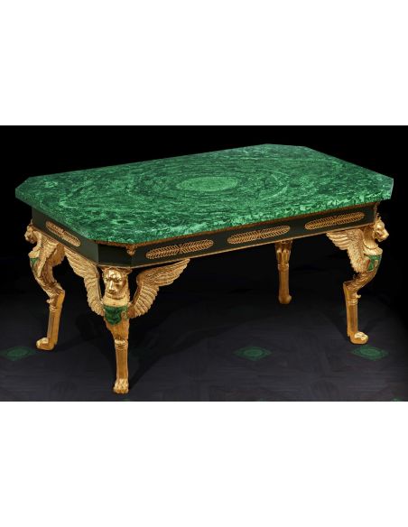 Gorgeous Emerald Empire Style Table from our furniture showpiece collection. 7343
