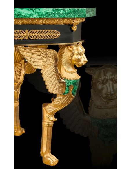 Dining Tables Gorgeous Emerald Empire Style Table from our furniture showpiece collection. 7343