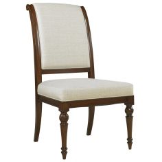 Dining Chairs Knightsbridge Finished Side Chair, Snow Fabric Upholstery