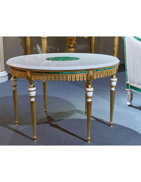 Heavenly Emerald Accented Side Table from our furniture showpiece collection. 7364