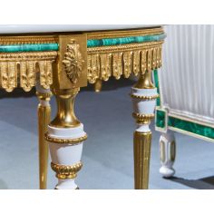 Round and Oval Coffee tables Heavenly Emerald Accented Side Table from our furniture showpiece collection. 7364 2