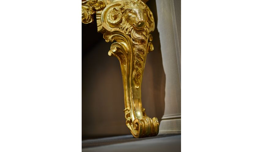 Breakfronts & China Cabinets Luxurious Golden Detailed Writing Desk from our furniture showpiece collection. 7373