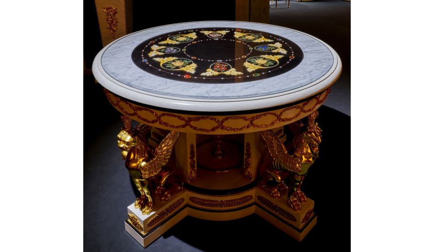 Furniture Masterpieces Luxurious Marble and Wood Center Table from our furniture showpiece collection. 7321