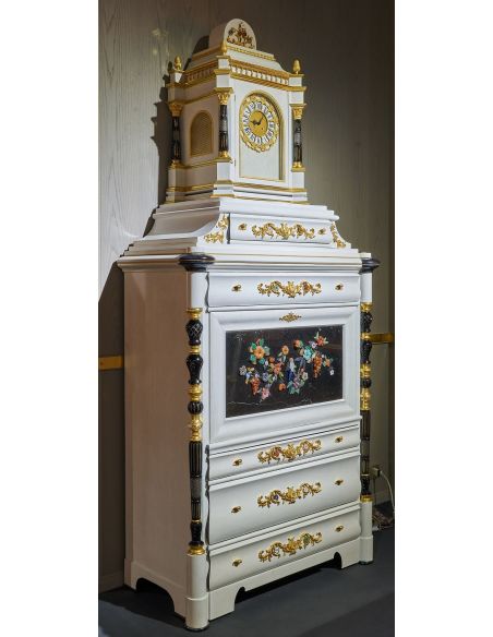 Deluxe White and Black Cabinet with Tropical Detailing from our furniture showpiece collection. 7367