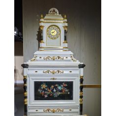 Breakfronts & China Cabinets Deluxe White and Black Cabinet with Tropical Detailing from our furniture showpiece collection. ... 2