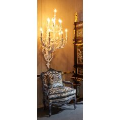 CHAIRS, Leather, Upholstered, Accent High End Intricately Patterned Armchair from our furniture showpiece collection. 7011
