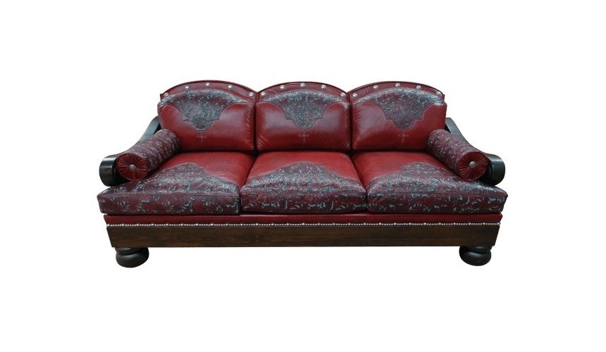 Western Furniture Deluxe Rose at Dusk Sofa from our handcrafted Wild West furniture collection. 7380