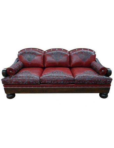 Deluxe Rose at Dusk Sofa from our handcrafted Wild West furniture collection. 7380