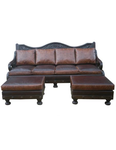 Western Furniture Deluxe Texas Styled Mateo Sofa from our hand crafted Wild West furniture collection. 7381