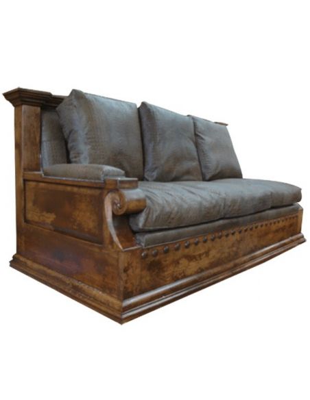 Western Furniture High End Rustic Desert's First Rain Sofa from our handcrafted Wild West furniture collection. 7382