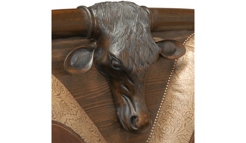 SETTEES, CHAISE, BENCHES High End Western Bull Sofa from our handcrafted Wild West furniture collection. 7383
