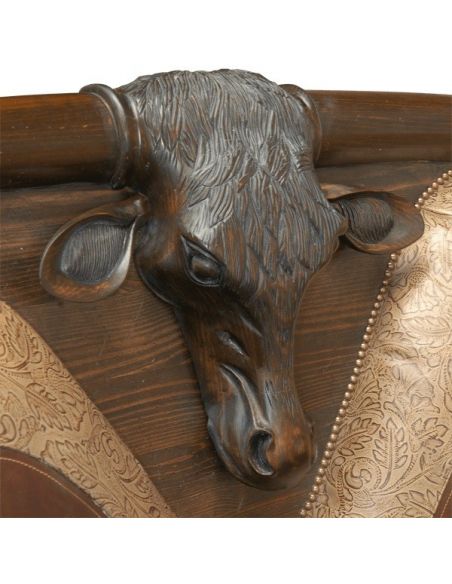 SETTEES, CHAISE, BENCHES High End Western Bull Sofa from our handcrafted Wild West furniture collection. 7383