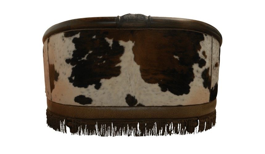 SETTEES, CHAISE, BENCHES High End Western Bull Sofa from our handcrafted Wild West furniture collection. 7383