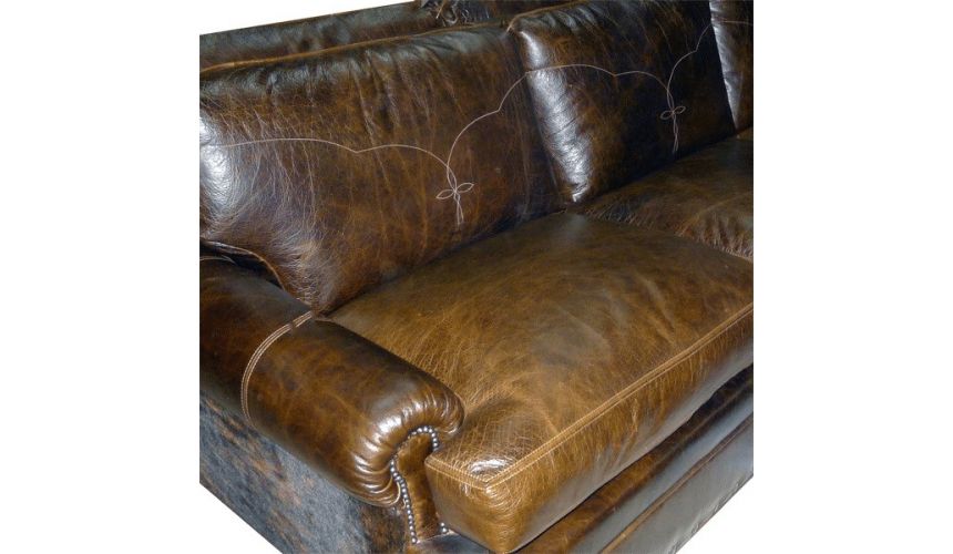 SOFA, COUCH & LOVESEAT High End Swirl of Desert Sands Sofa from our handcrafted Wild West furniture collection