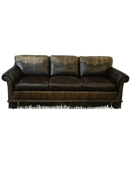Gorgeous and Dark Western Styled Sofa from our handcrafted Wild West furniture collection. 7387