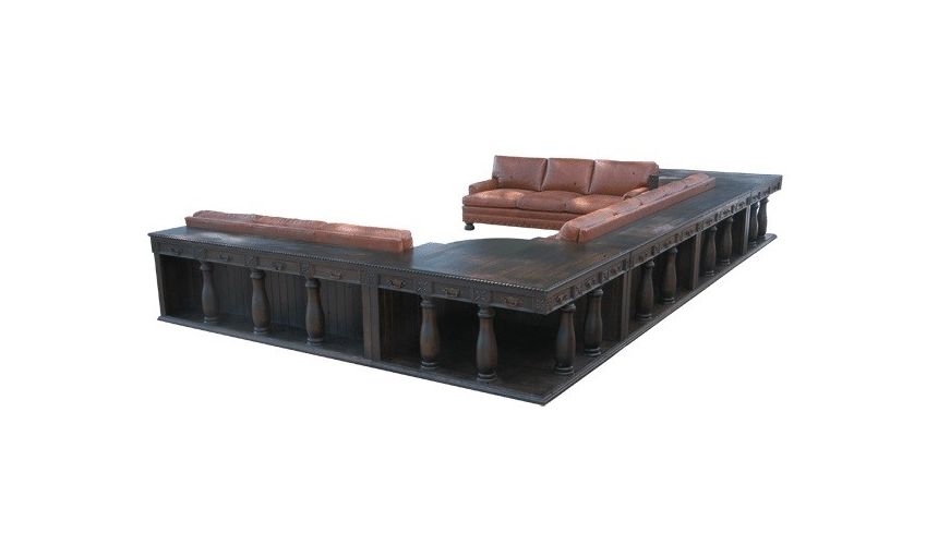 SECTIONALS - Leather & High End Upholstered Furniture High End Adobe Giant Living Room Set from our handcrafted Wild West fur...