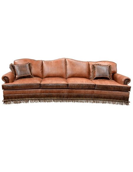 High End Rustic Orange Desert Sands Sofa from our handcrafted Wild West furniture collection. 7391