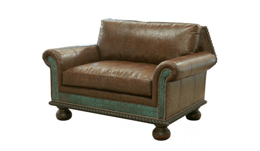 Western Furniture Beautifully Patterned River Bank Sofa from our handcrafted Wild West furniture collection. 7392