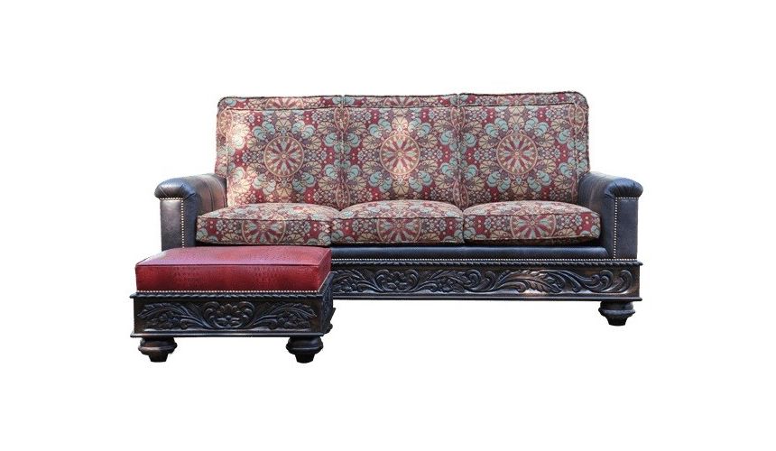 Western Furniture Deluxe Garden of the Desert Sofa from our handcrafted Wild West furniture collection. 7393