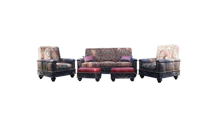 Western Furniture Deluxe Garden of the Desert Sofa from our handcrafted Wild West furniture collection. 7393