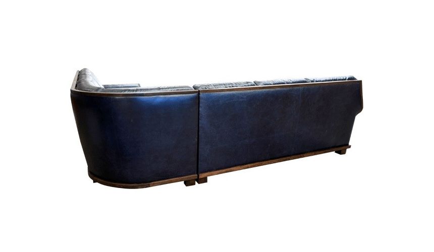 SECTIONALS - Leather & High End Upholstered Furniture High End Black Stallion Sofa from our handcrafted Wild West furniture c...