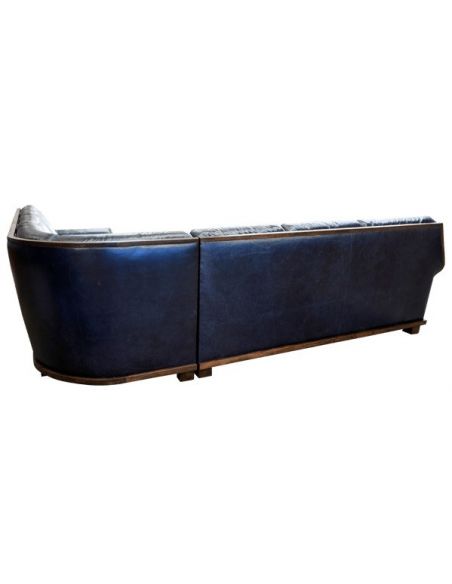 SECTIONALS - Leather & High End Upholstered Furniture High End Black Stallion Sofa from our handcrafted Wild West furniture c...