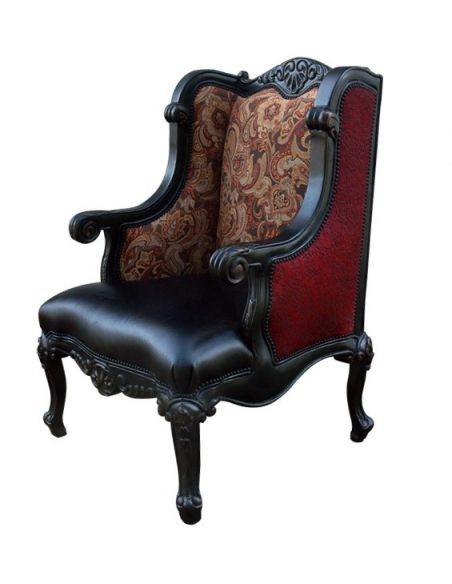 Elegant Western Nightfall Wingback Chair from our handcrafted Wild West furniture collection. 7396