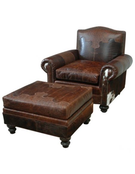 Acadia Armchair with Leather Upholstery from our handcrafted Wild West furniture collection. 7399