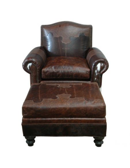 CHAIRS, Leather, Upholstered, Accent Acadia Armchair with Leather Upholstery from our handcrafted Wild West furniture collect...