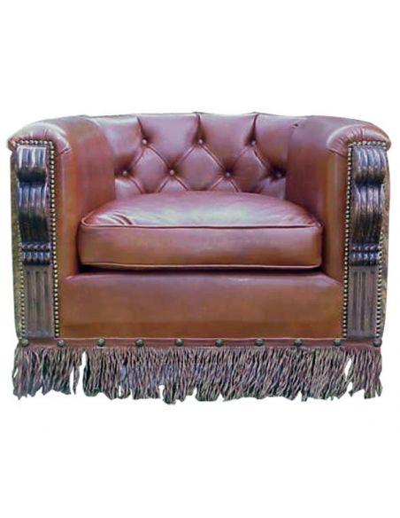 Elegantly Detailed Horseshoe Armchair from our handcrafted Wild West furniture collection. 7403