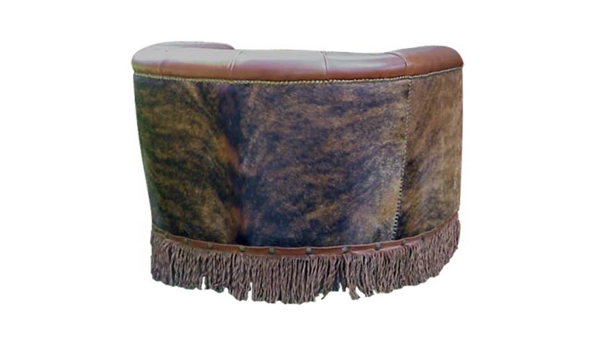 CHAIRS, Leather, Upholstered, Accent Elegantly Detailed Horseshoe Armchair from our handcrafted Wild West furniture collectio...