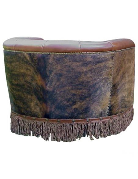 CHAIRS, Leather, Upholstered, Accent Elegantly Detailed Horseshoe Armchair from our handcrafted Wild West furniture collectio...