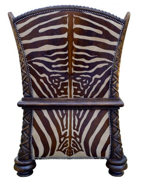 CHAIRS, Leather, Upholstered, Accent Deluxe La Kesara Kingdom Armchair from our handcrafted Wild West furniture collection. 7405