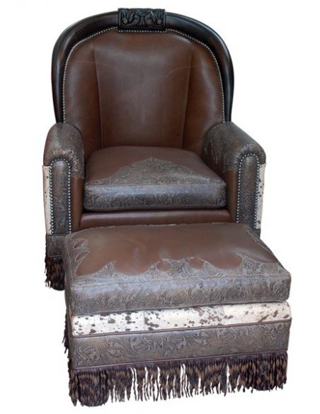 Luxe Intricately Detailed Western Armchair from our handcrafted Wild West furniture collection. 7406