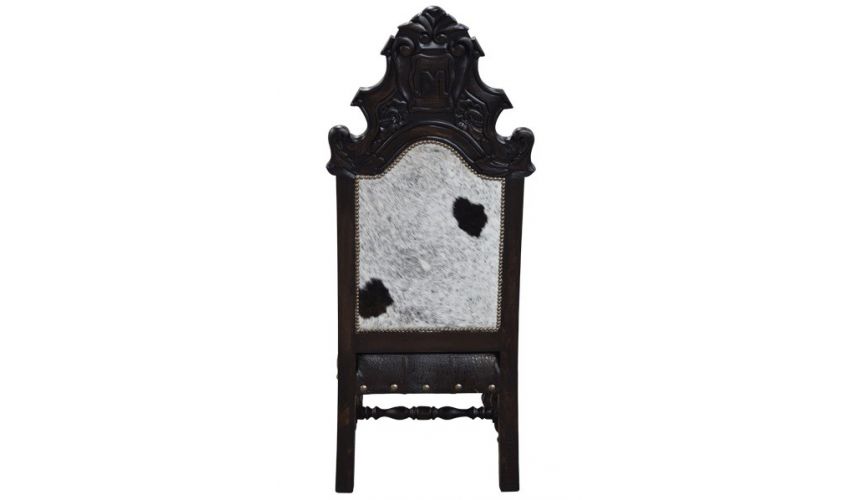 Dining Chairs Elegant Black and White Western Dining Chair from our handcrafted Wild West furniture collection. 7408