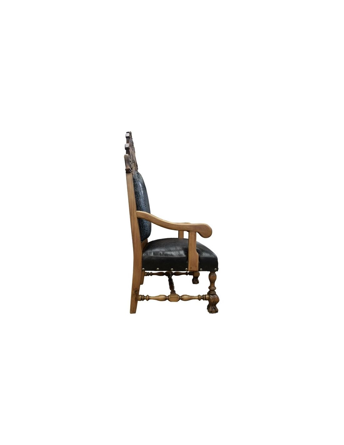 Upholstered King Louis Back Arm Chair - Yahoo Shopping