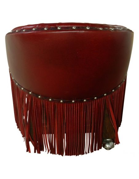 CHAIRS, Leather, Upholstered, Accent Luxurious Fringe Dripping Red Chair from our handcrafted Wild West furniture collection....