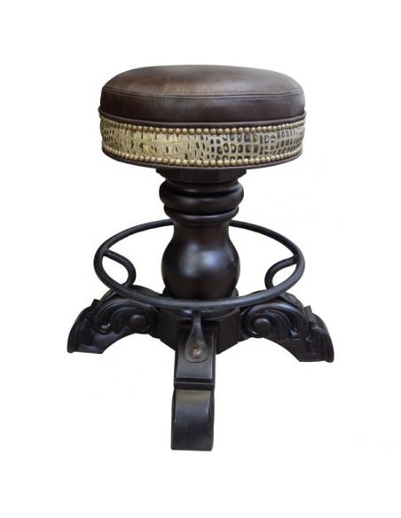 High End Wild Croc Bar Stool from our handcrafted Wild West furniture collection. 7419
