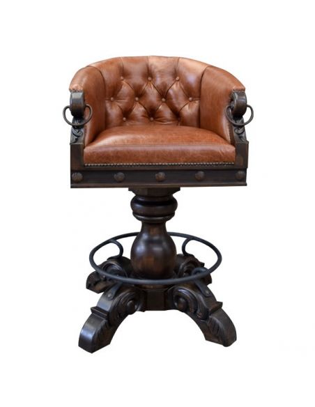Gorgeous Buttercup Horseshoe Bar Stool from our handcrafted Wild West furniture collection. 7420