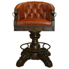 Western Furniture Gorgeous Cinnamon Horseshoe Bar Stool from our handcrafted Wild West furniture collection. 7421 2