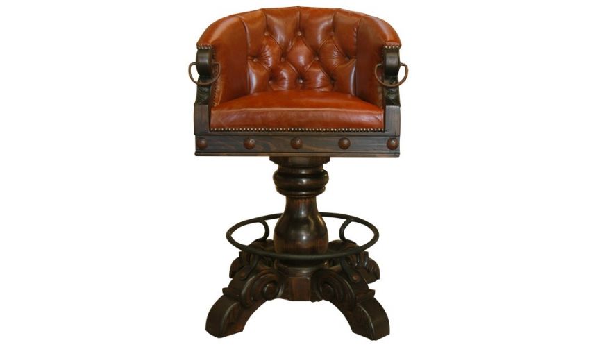 Western Furniture Gorgeous Cinnamon Horseshoe Bar Stool from our handcrafted Wild West furniture collection. 7421