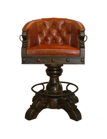 Western Furniture Gorgeous Cinnamon Horseshoe Bar Stool from our handcrafted Wild West furniture collection. 7421
