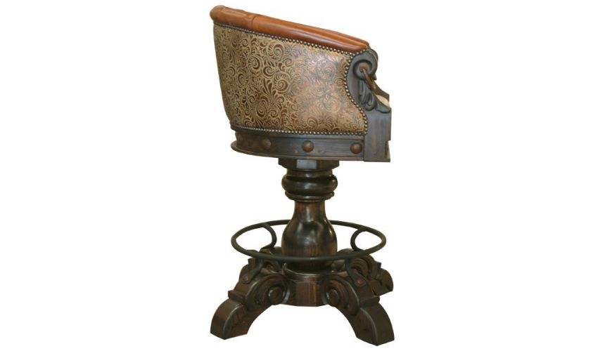 Western Furniture Gorgeous Cinnamon Horseshoe Bar Stool from our handcrafted Wild West furniture collection. 7421