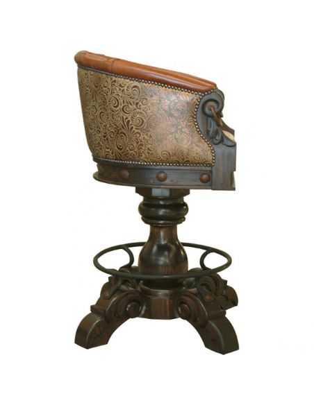 Western Furniture Gorgeous Cinnamon Horseshoe Bar Stool from our handcrafted Wild West furniture collection. 7421
