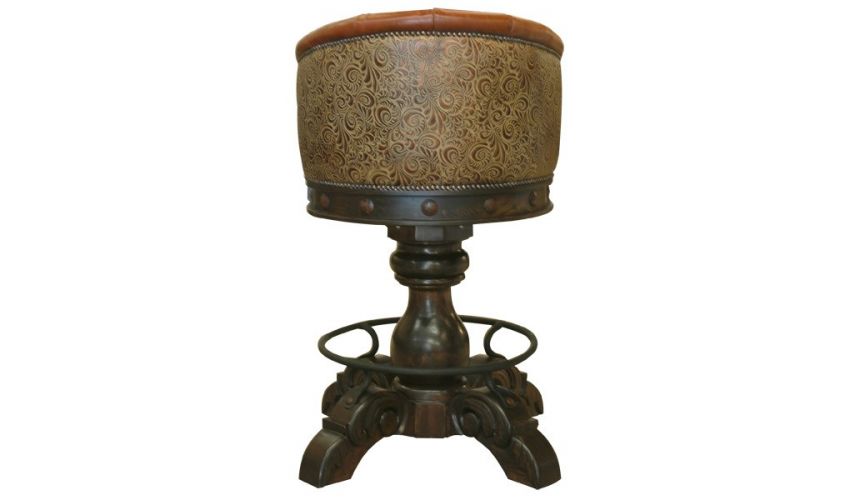 Western Furniture Gorgeous Cinnamon Horseshoe Bar Stool from our handcrafted Wild West furniture collection. 7421