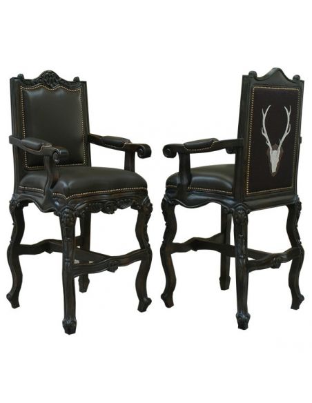 Elegant Phantom of the West Bar Stool from our handcrafted Wild West furniture collection. 7422