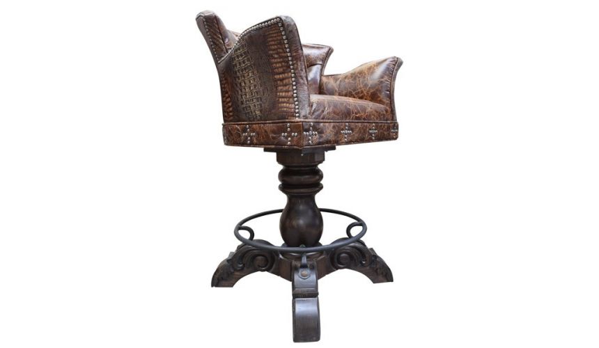 Unique Counter & Bar Stools Beautiful Surface of Earth Bar Stool from our handcrafted Wild West furniture collection. 7426
