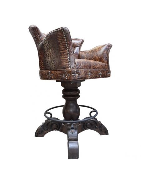 Unique Counter & Bar Stools Beautiful Surface of Earth Bar Stool from our handcrafted Wild West furniture collection. 7426